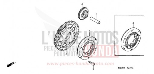 EMBRAYAGE DE DEMARRAGE CBR600F4 de 2004